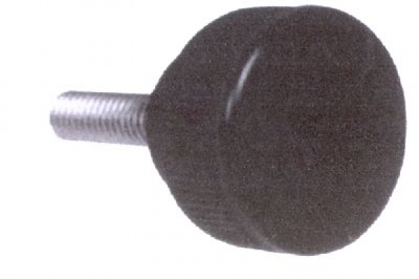 Volantino zigrinato perno filettato zincato